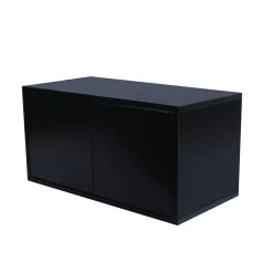 Étagère murale rectangulaire avec portes GoodHome Rigga noir L. 60 cm