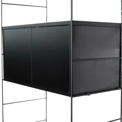 Étagère murale rectangulaire avec portes GoodHome Rigga noir L. 60 cm