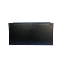 Étagère murale rectangulaire avec portes GoodHome Rigga noir L. 60 cm