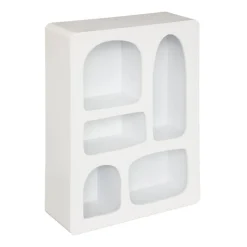 Étagère murale Rivi - bois - blanche - 45x65 cm - Atmosphera