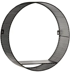 Étagère murale ronde Atmosphera P.10 cm noir vendue par 3 pièces