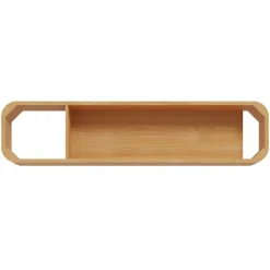 Étagère murale réversible L. 155 cm décor chêne angles arrondi - VIVIAN