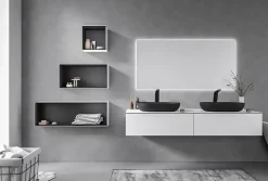 Étagère murale salle de bain ARCTIC 640 - blanc Softtouch