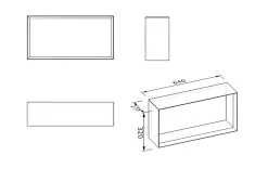 Étagère murale salle de bain ARCTIC 640 - blanc Softtouch