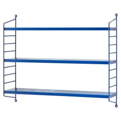 Étagère murale Strängnäs à 3 niveaux modulables 50 x 60 x 15 cm bleu en.casa