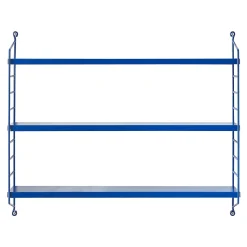 Étagère murale Strängnäs à 3 niveaux modulables 50 x 60 x 15 cm bleu en.casa