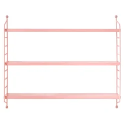 Étagère murale Strängnäs à 3 niveaux modulables 50 x 60 x 15 cm rose en.casa