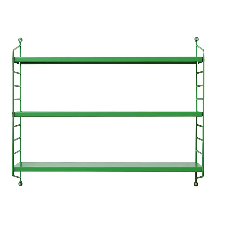Étagère murale Strängnäs acier 50 x 60 x 15 cm vert pomme en.casa