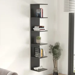 Étagère murale Surahammar 180 x 35 x 32 cm noir en.casa