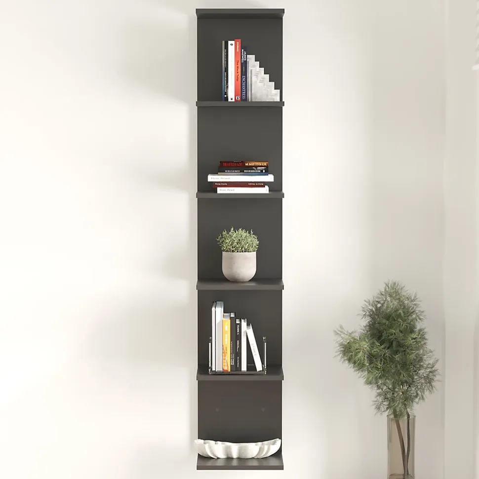 Étagère murale Surahammar 180 x 35 x 32 cm noir en.casa