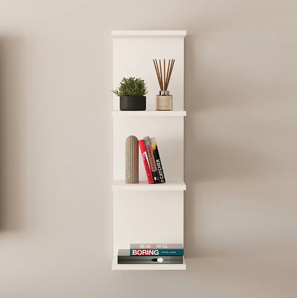 Étagère murale Surahammar 95 x 30 x 28 cm blanc en.casa