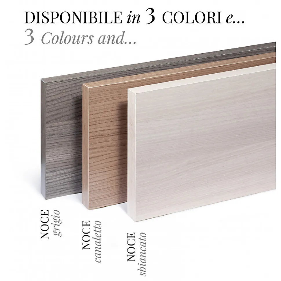 Étagère murale, étagère alvéolée, étagère en bois, étagère murale, noyer gris, 75x23x3,8 cm - Minerva