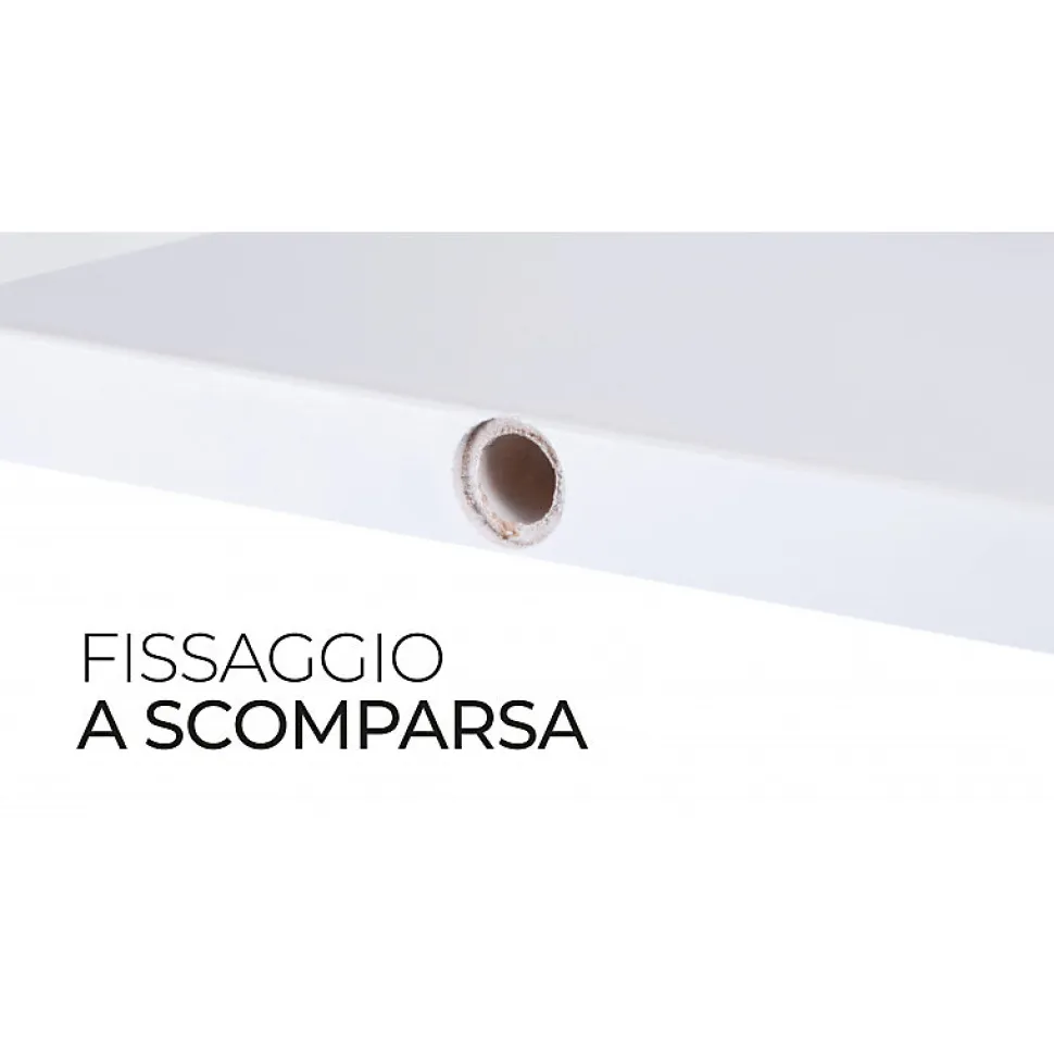 Étagère murale, étagère en bois, étagère murale, blanche, 56x23,7x2,3 cm - Smart