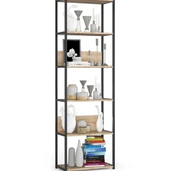 Étagère noir / chêne sonoma, 60 x 192 x 32 cm