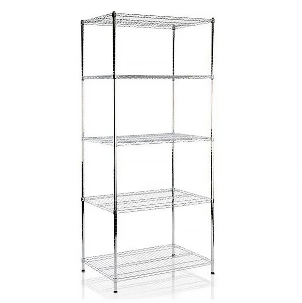 Étagère pour charge lourde Meuble de rangement Himalaya Chromé 4 Étages 200 x 90 x 60 cm, Charge Max 750 kg - Floordirekt