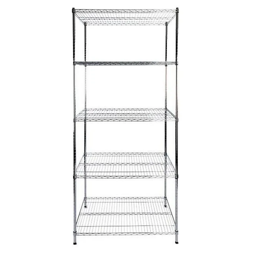 Étagère pour charge lourde Meuble de rangement Himalaya Chromé 4 Étages 200 x 90 x 60 cm, Charge Max 750 kg - Floordirekt