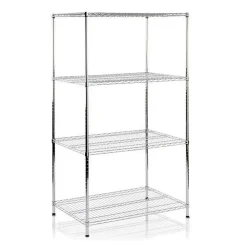 Étagère pour charge lourde Meuble de rangement Himalaya Chromé 4/5 Étages 90 x 45 x 160 cm, Charge Max 750 kg - Floordirekt