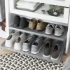 Étagère range chaussures coulissante en acier gris GoodHome Atomia L. 96,4 x P. 50 cm