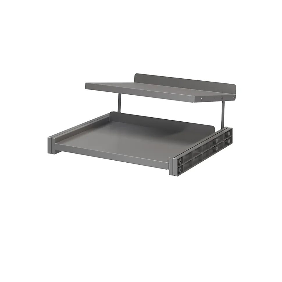 Étagère range chaussures coulissante en acier gris GoodHome Atomia L. 46,4 x P. 50 cm