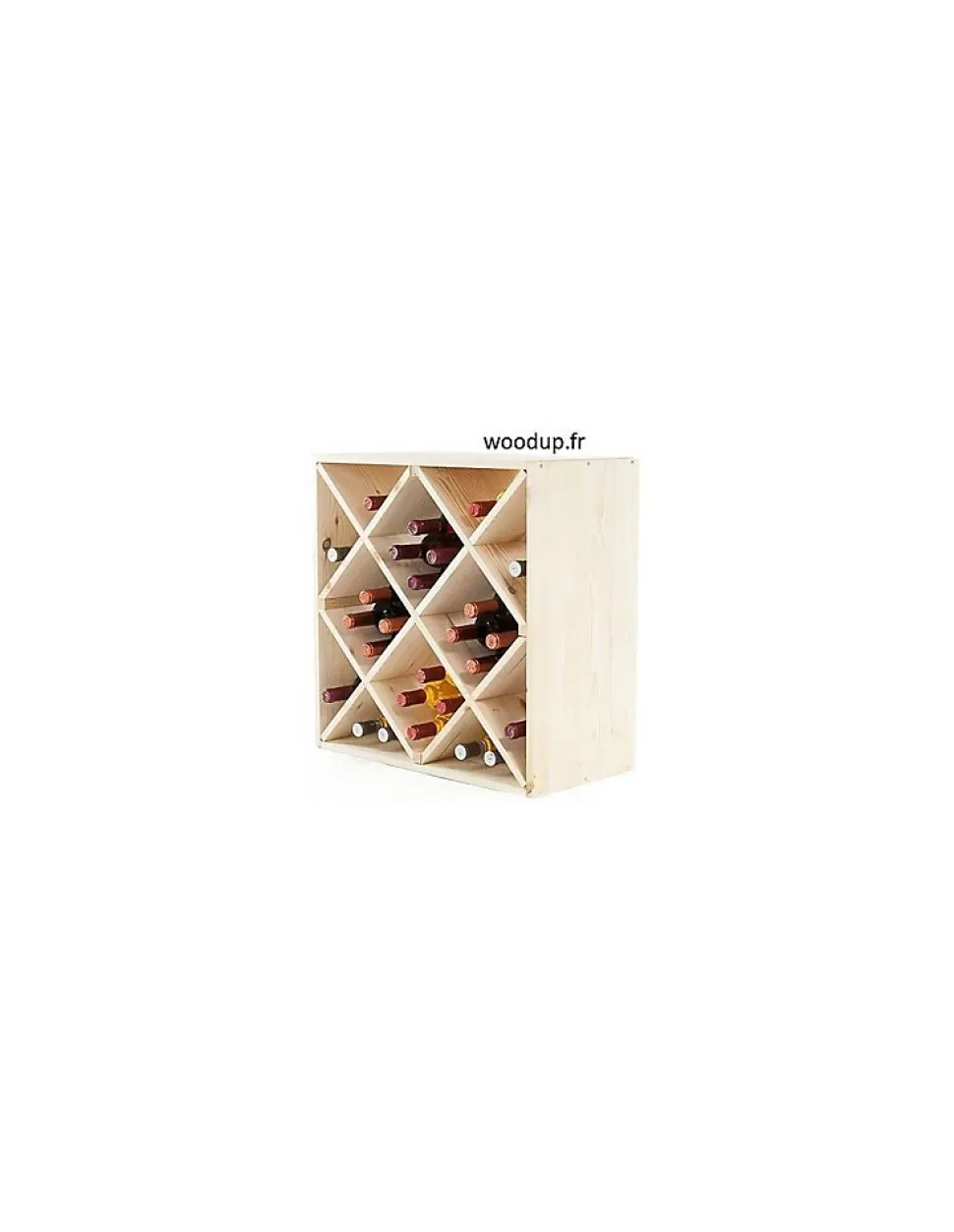 étagère Rangebouteilles En Pin Massif Module Losange Superposable /