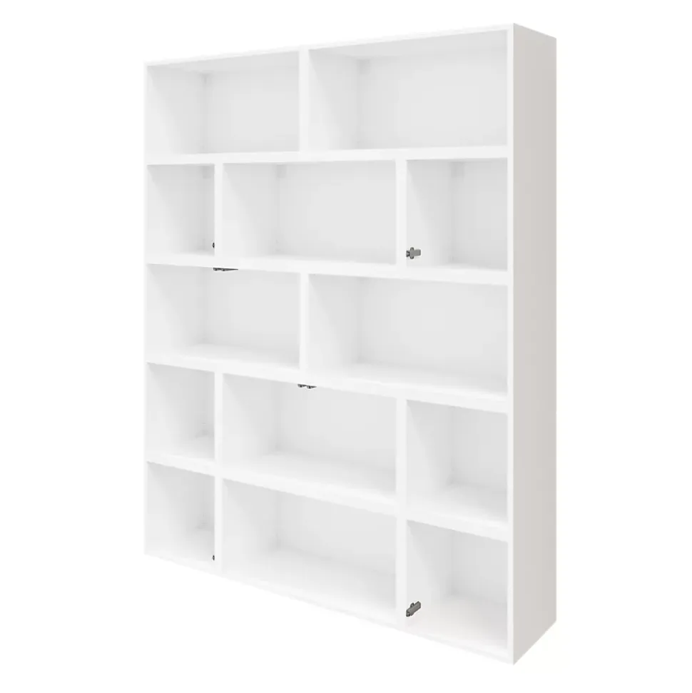 Étagère semi ouverte blanche brillante GoodHome Atomia H. 187,5 x L. 150 x P. 37 cm