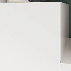 Étagère semi ouverte blanche 9 cases avec 6 portes GoodHome Atomia H. 112,5 x L. 112,5 x P. 37 cm