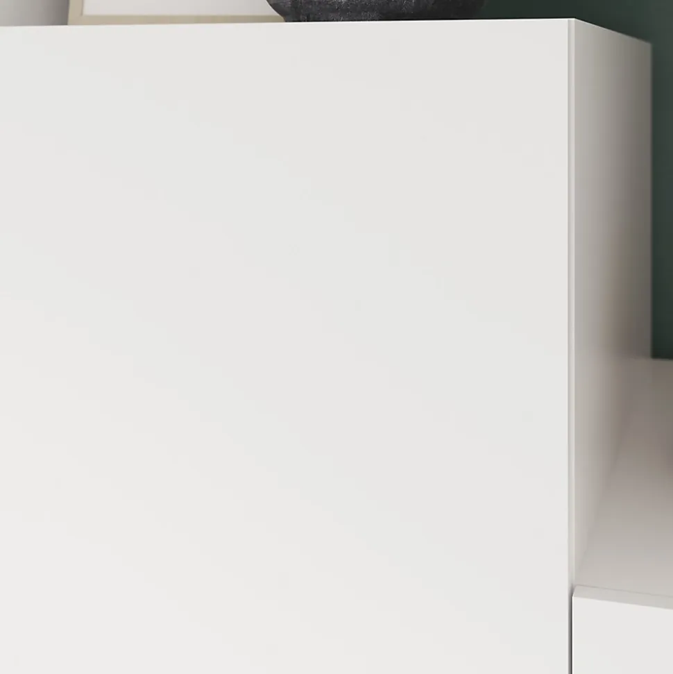 Étagère semi ouverte blanche 9 cases avec 6 portes GoodHome Atomia H. 112,5 x L. 112,5 x P. 37 cm