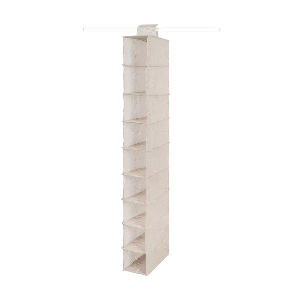 Étagère souple pour chaussures Compactor Nancy beige 9 compartiments H. 100,5 cm