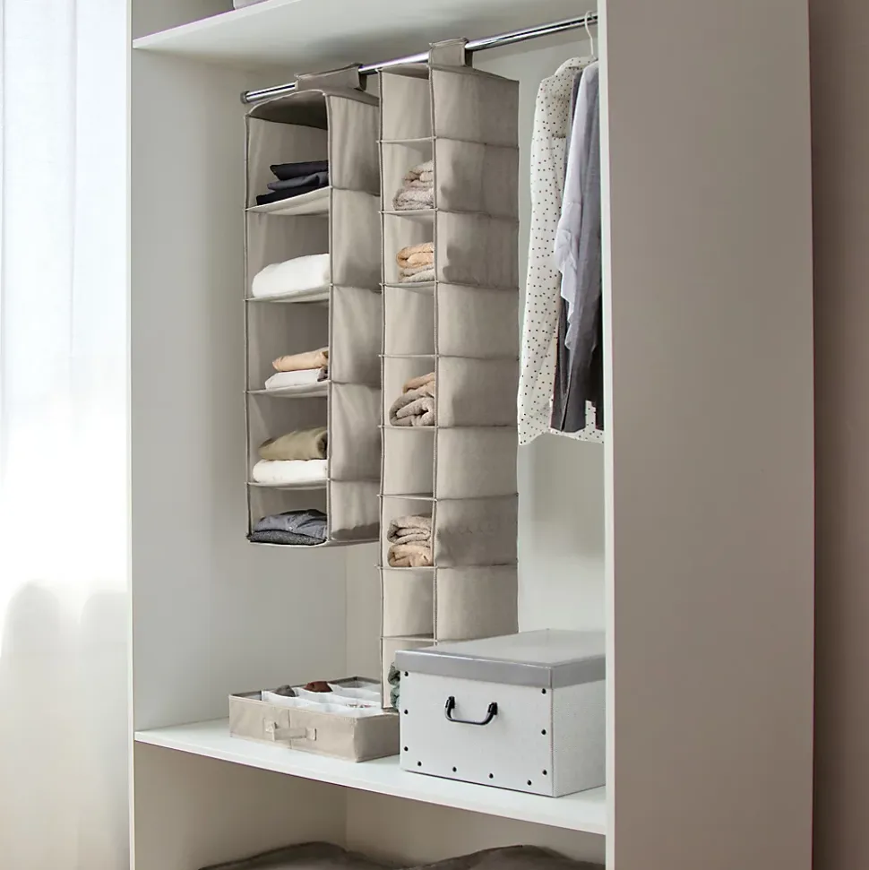 Étagère souple pour chaussures Compactor Nancy beige 9 compartiments H. 100,5 cm