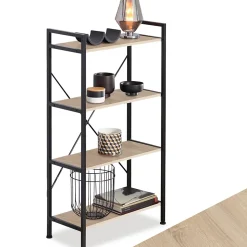 Étagère style industriel avec des pieds en plastique réglables en hauteur