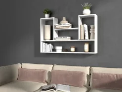Étagère suspendue, blanche, 100 x 60 x 16 cm