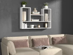 Étagère suspendue, blanche, 100 x 60 x 16 cm