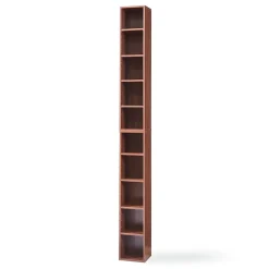 Étagère Tynset 187 x 20 x 17 cm effet noyer en.casa