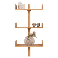 Étagère Villa en Bambou Naturel - Étagère Murale Élégante 50x102 cm