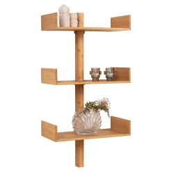 Étagère Villa en Bambou Naturel - Étagère Murale Élégante 50x102 cm