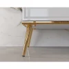 Étagère Vitrine blanc avec pieds dorés 55 cm DARRBY
