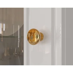 Étagère Vitrine blanc avec pieds dorés 55 cm DARRBY