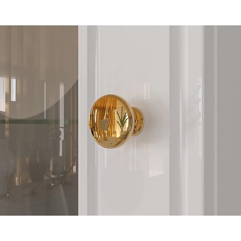 Étagère Vitrine blanc avec pieds dorés 55 cm DARRBY