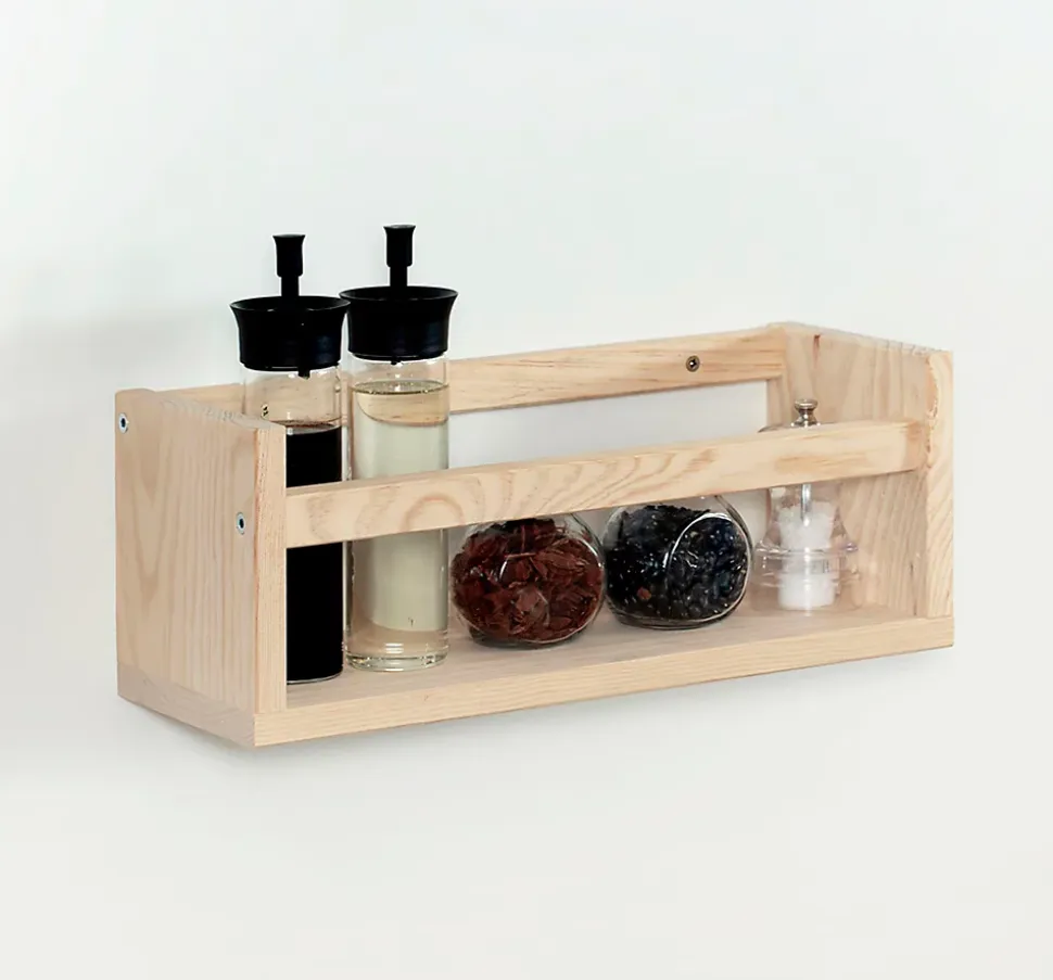 Étagères à épices en bois de pin 40cm