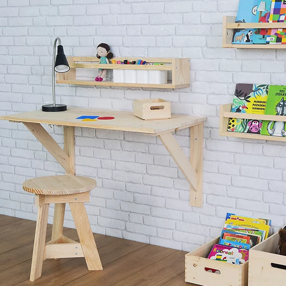 Étagères à épices en bois de pin 40cm