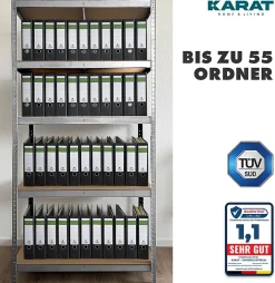 Étagères pour charges Lourdes Titan, Galvanisé, 150 x 75 x 30 cm