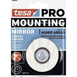 tesa PRO Mounting Ruban de montage miroir blanc 1.5 m x 19 mm