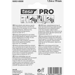 tesa PRO Mounting Ruban de montage miroir blanc 1.5 m x 19 mm