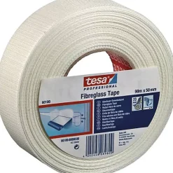 tesa Professional 60100-0-0 ruban adhésif toile9 blanc 50 mm x 90 m, adhe9sif acrylique, mono-face