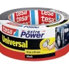 tesa Ruban adhésif toile9 Extra Power 50 mm x 25 m noir, caoutchouc synthe8se, 1 rouleau