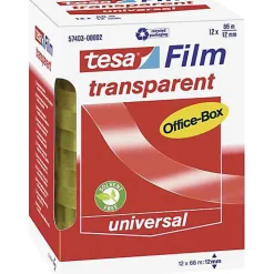 tesafilm tesa 57403-00002-01 pack 12 rouleaux transparent 66 m x 12 mm