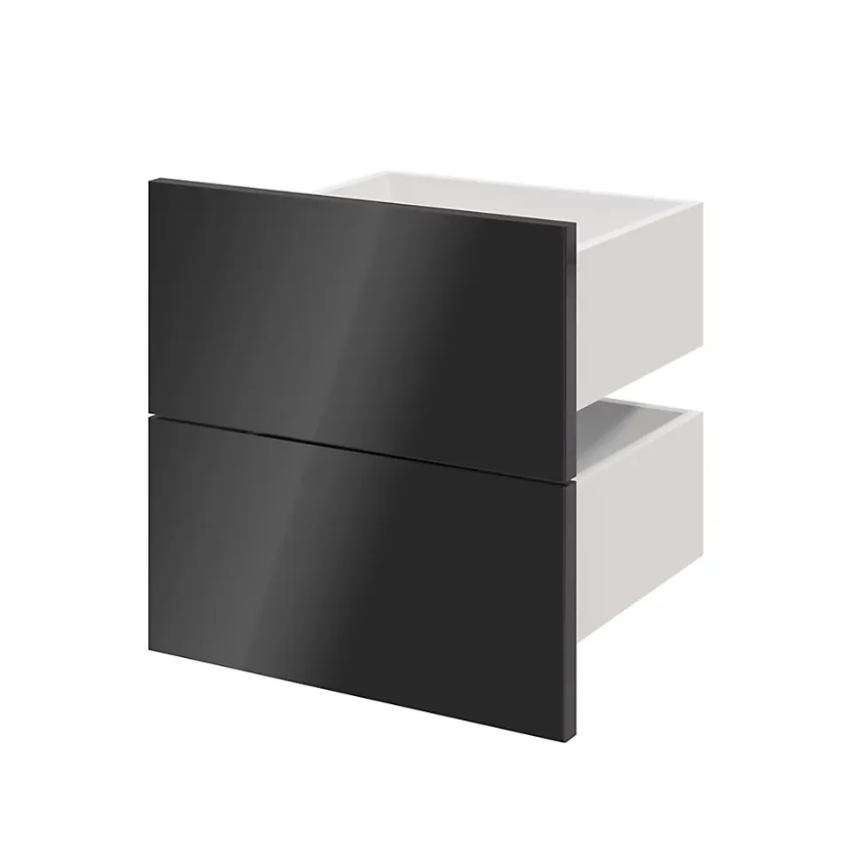 Tiroir anthracite brillant GoodHome Atomia H. 18,5 x L. 37,2 x P. 30 cm vendu par 2
