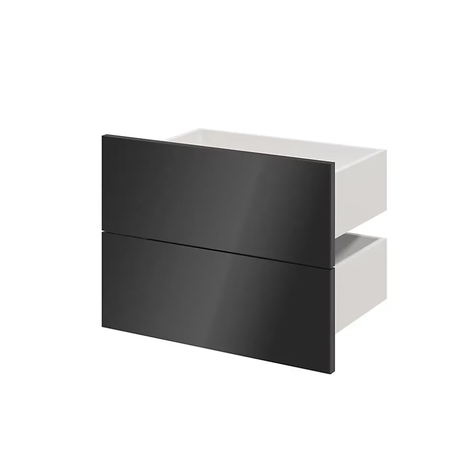 Tiroir anthracite brillant GoodHome Atomia H. 18,5 x L. 49,7 x P. 30 cm vendu par 2
