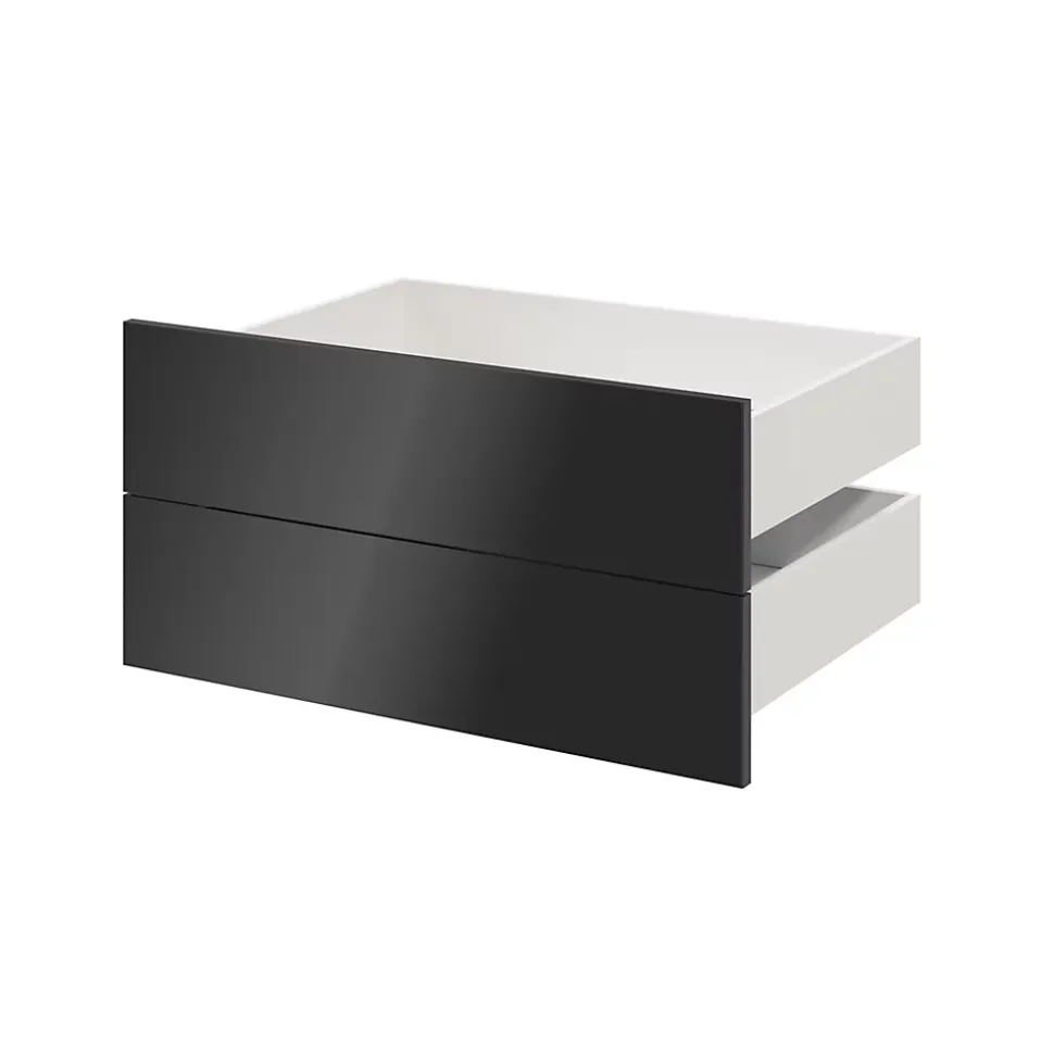 Tiroir anthracite brillant GoodHome Atomia H. 18,5 x L. 74,4 x P. 50 cm vendu par 2