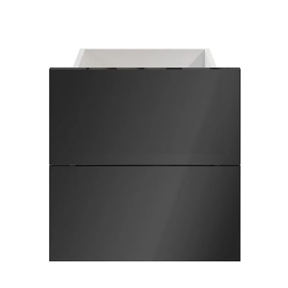 Tiroir anthracite brillant GoodHome Atomia H. 18,5 x L. 37,2 x P. 39 cm vendu par 2
